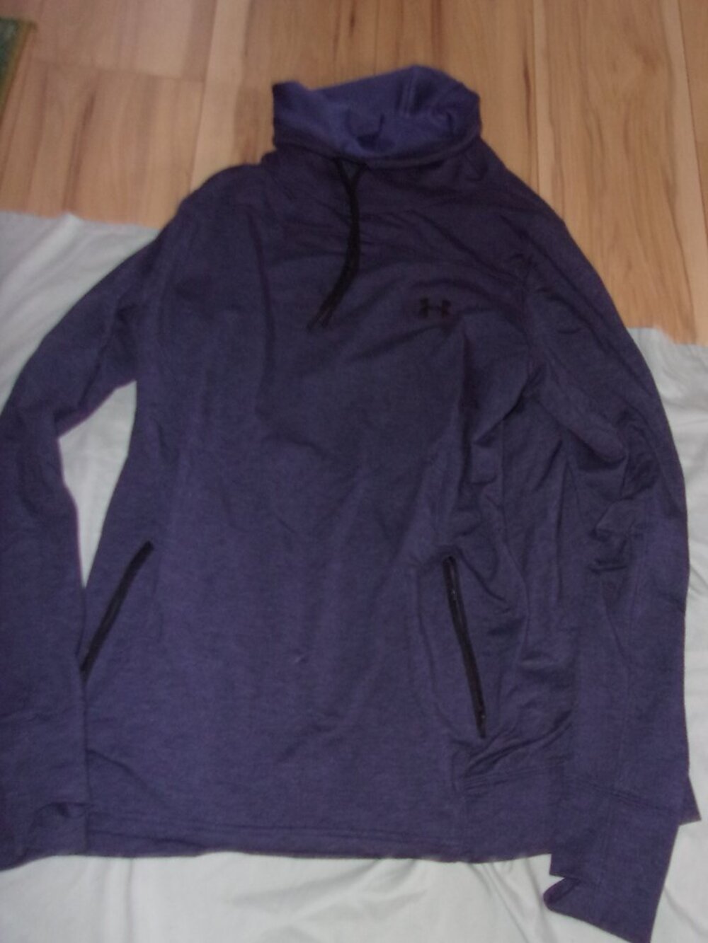 under armour size xxl womens sweatshirt top work out athletic blue 2x 2 x cowl